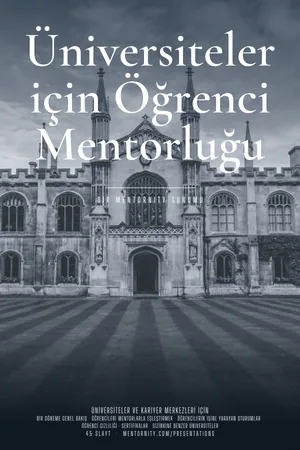Sunum afişi: Üniversiteler için Öğrenci Mentorluğu
