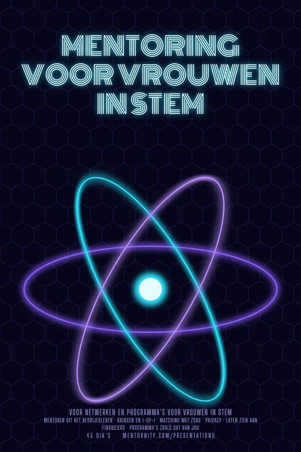 Filmposter voor de presentatie Mentoring voor vrouwen in STEM