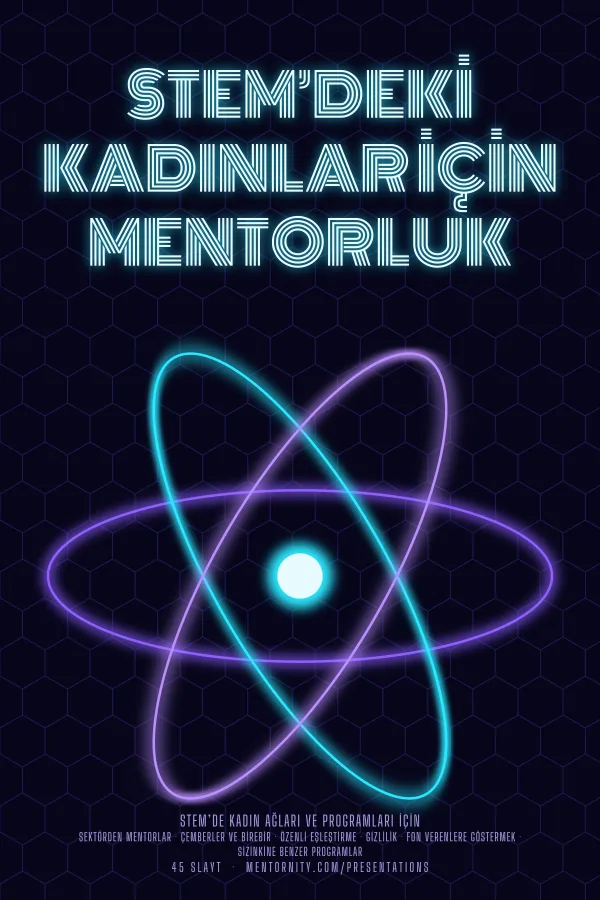 STEM’deki Kadınlar için Mentorluk sunumu için film afişi tarzında görsel