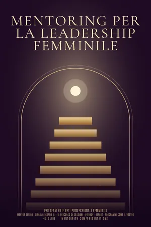 Locandina della presentazione: Mentoring per la leadership femminile