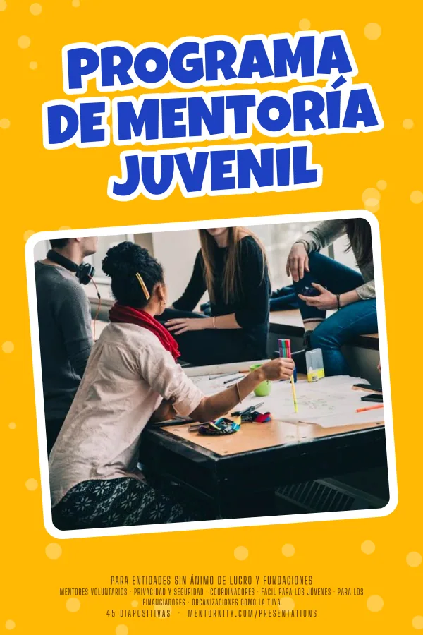 Póster de estilo cinematográfico de la presentación Programa de mentoría juvenil
