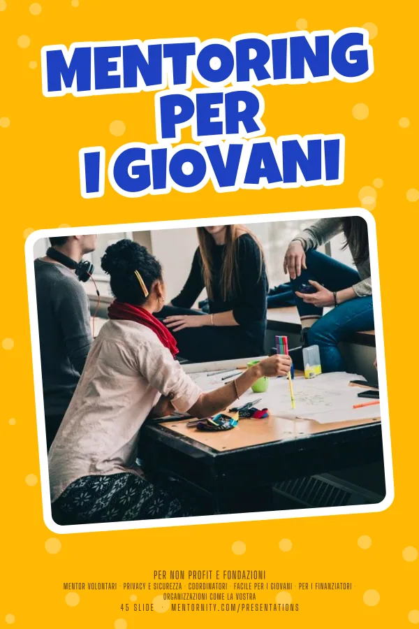 Locandina in stile film della presentazione Mentoring per i giovani